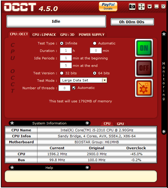 OCCT(Դ) V4.5.0 İ